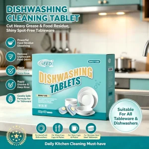 Hard Water Adaptable Dishwashing Tablets Prevent Limescale Build up for All Types Dishwashers