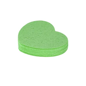 Heart Shaped Cellulose Makeup Remover Sponge Reusable Pop Up Facial Scouring Pad