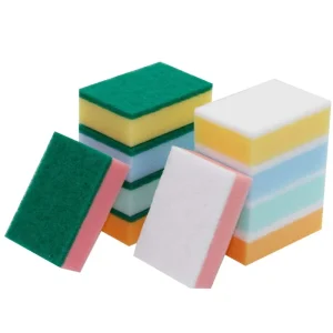 Heavy Duty Absorbent Dual Layer Cleaning Scrub Sponge for Kitchen Dish