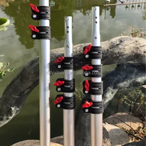Heavy Duty Aluminum Telescopic Pole Flip Clamp Lock 2 to 5 Sections Customizable Size Outdoor Garden Pruner Tool 1.2mm
