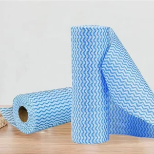 Heavy Duty Blue Disposable Kitchen Cleaning Rolls Absorbent Free Sample Dish Cleaning Wipes for Car Wash