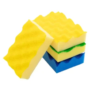 Heavy Duty Dish Washing Sponge Green Kitchen Cleaning Sponge With PU Coated Sponge