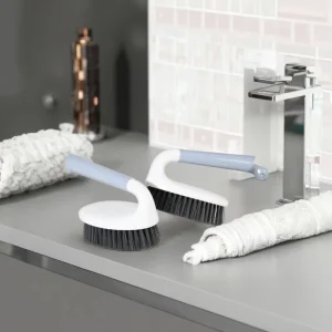 Heavy Duty Eco Friendly Cleaning Brushes with PP Handle and Stiff Bristles for Deep Cleaning of Shower Bathroom and Carpet