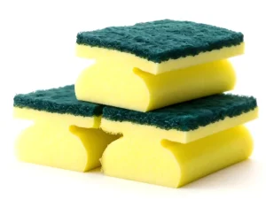 Heavy Duty Ergonomic Scouring Pad Sponge for Tough Grease Oil Rust and Stain Removal in Kitchen Bathroom