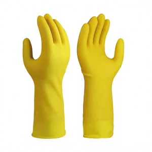 Heavy Duty Household Cleaning Gloves Waterproof Anti Slip Latex Normal 105g Kitchen Dishwashing Reusable Rubber Gloves