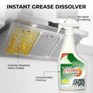 Heavy Duty Kitchen Cleaner Spray Powerful Degreaser for Range Hood and Stove Oil Stain Removal Private Label