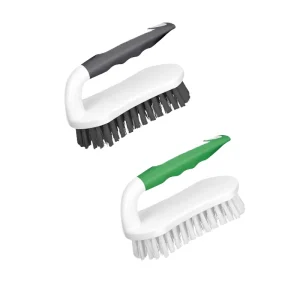 Heavy Duty Multifunctional Plastic Cleaning Brushes Stiff Bristles Scrub Brushes for Bathroom Kitchen Shower Handle Dish Usage