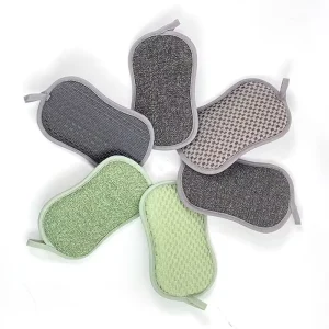 Heavy-Duty Non-Scratch Eco-Friendly Super Water Absorption Microfiber Scrub Sponge Multi-Purpose Kitchen Cleaning 20g