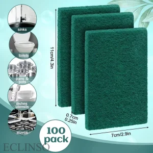 Heavy Duty Sponge Scour Pads Dish Scrubber for Kitchen Cleaning