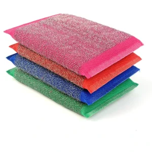 Heavy Duty Stainless Steel Wire Scourer Sponge Kitchen Cleaning Iron Wire Scurrber Kitchen Dish Sponge Scouring Pad Sponge