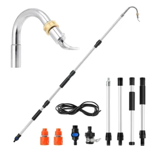 Heavy Duty Telescopic Gutter Cleaner System Gutter Cleaning Tools From the Ground With Quick Connect Adapter Ergonomic Wand