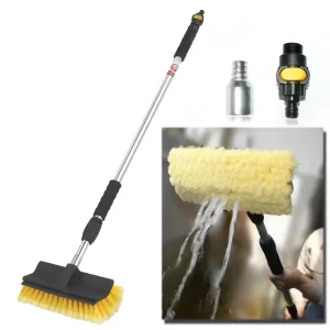 Heavy Duty Truck Boat Car Wash Brushes with Adjustable 126-200cm Telescopic Pole Soft PP Bristles for Cleaning