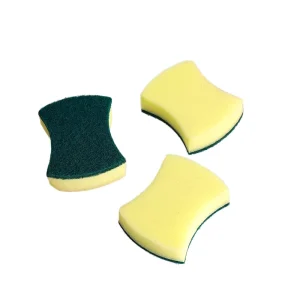 Heavy Duty Waist Shape Double Sided Kitchen Cleaning Pad Scouring Sponge