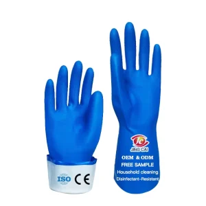 Heavy Duty Waterproof Thickened Nitrile Rubber Gloves for Cleaning Dishwashing & Laundry Safety Gloves for Household Kitchen Use