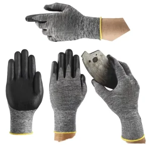 Heavy Duty Work Gloves 15 Gauge Nylon Microfoam Nitrile Coated EN 388 4121X Abrasion Resistant Gloves for Construction Mechanic
