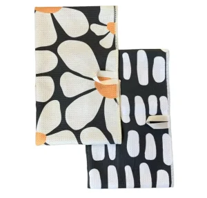 High Absorbent Antimicrobial Quick Dry Microfiber Kitchen Dish Hand Towel Waffle Weave Set