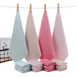 High Absorbent Microfiber Cleaning Towel Stain free Quick Dry Waffle Weave Cloth for Glassware Kitchen Home Washing Dishrags