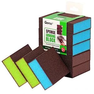 High Density Colorful Emery Scouring Pad Durable Kitchen Pot Pan Cleaning Sponge