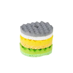 High Density Scouring Pad Sponges Lightweight Multi Purpose 2.5mm Thick PUR+Wood Pulp Foam Soft Dish Wash Sponge Scrubber