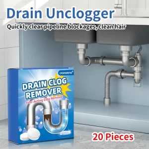 High Effciency Drain Cleaning Tablets Safe for Pipes and Septic Systems Quick Clog Removal Bathroom Drain Cleaning Tablets
