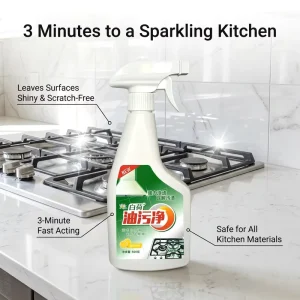 High Efficiency Kitchen Oil Cleaner Spray 3 Minute Fast Acting Grease Remover for Oven Stove and Tiles Degreasing Agent
