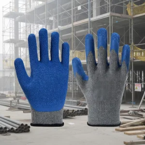 High Grip Anti Slip Safety for Construction Scaffolding and Brick Handling Crinkle Finish Latex Coated Work Gloves