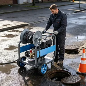High Pressure 30L Min Water Jetter Pipe Drain Cleaner Diesel Sewer Cleaning Machines for Industrial Drainage Unblocking