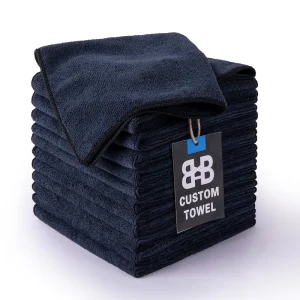 High Quality 12 X 12 Inch Customized logo 30*30 Microfiber Window Rags Cleaning Cloth Shoe Polish Cloth Towel
