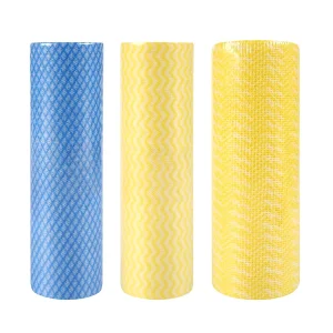 High Quality Blue Eco-friendly and Economical Highly Efficient Gentle Disposable Viscose Cleaning Cloths