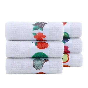 High Quality Custom Kitchen Towel Eco-Friendly Antimicrobial Quick Dry Woven Cotton Polyester Solid Color for Kitchen