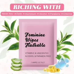 High Quality Eco-Friendly Feminine Wet Wipes with Non-Woven Material PH-Balanced Formula to Control Odor