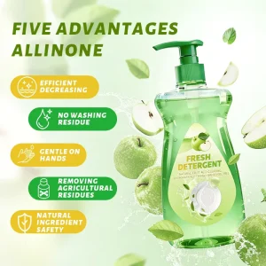 High Quality Eco-Friendly Kitchen Dishwashing Detergent Liquid with Above 80% Active Ingredients and Lemon & Floral Fragrance