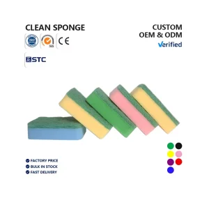 High Quality Eco Friendly Scrub Sponge for Daily Cleaning Non Scratch Different Colors Sponges Scouring Pads