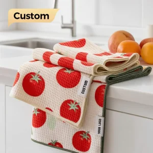 High Quality Eco-friendly Microfiber Kitchen Towel High Absorbent Quick Dry Washable Custom Printed Pattern Kitchen Towel