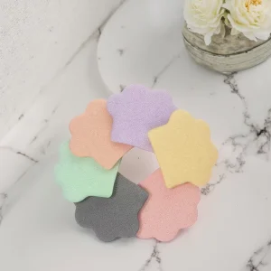 High Quality Large Cat Paw Powder Puff Honeycomb Non Latex Face Wash Makeup Remover Beauty Tool High Sponges Scouring Pads