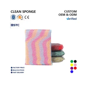 High Quality PU Foam Cleaning Sponge Silver Cloth Scouring Pad Eco Friendly Anti Bacterial Multiple Daily Cleaning