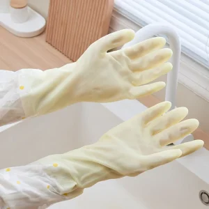 High Quality PVC Waterproof Medium Thickness Eco Friendly Food Grade Household Gloves for House Cleaning Kitchen Use
