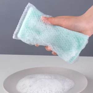 High Quality Premium Multicolor Non-Scratch Mesh Reusable Durable Scouring Sponge Pad for Cleaning