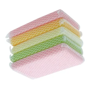 High Quality Premium Multicolor Non Scratch Mesh Reusable Durable Scouring Sponge Pad for Cleaning
