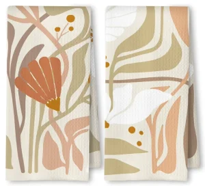 High Quality Quick Dry Eco Friendly Antimicrobial Microfiber Waffle Pattern Printed Kitchen Towel