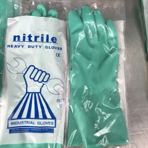 High Risk Long Nitrile Gloves with Non Slip Feature for Industrial and High Risk Work Environments