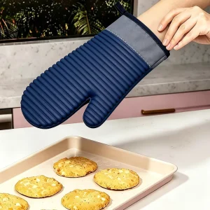 High Temperature Bbq Heat Resistant Oven Mitts Silicone Heat Resistant Gloves Mitts for Kitchen and Baking