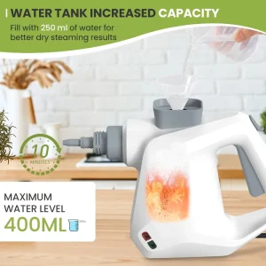 High Temperature Deep Cleaning 1000w Handheld Steam Cleaner 400mL Tank with 9PCS Accessories for Sterilization and Disinfection