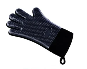 High Temperature Waterproof Silicone Oven Mitts Anti Scalding Insulated Baking Gloves Extended Coverage for Microwave Oven Use