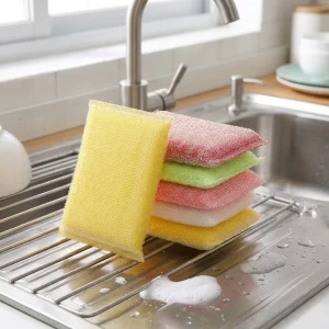 High-density Durable Double-sided Dish-washing Kitchen Cleaning Sponges & Scouring Pads