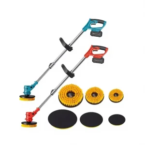 High-power Lithium Battery Electric Telescopic Cleaning Machine 21V Six-in-one Electric Rotating Cleaning Brush