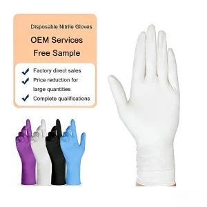 Home Disposable Nitrile Gloves Powder Free Latex Free Waterproof Oil Proof Food Grade Breathable Durable Comfortable