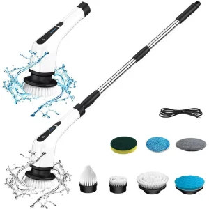 Home Multi Electric Cleaning Brush Bathroom Electric Spin Scrubber, 7 in 1 / 9 in 1