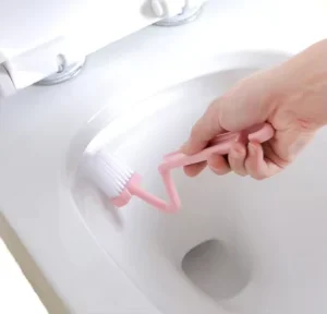 Home Use Eco Friendly PP WC Brush Toilet Cleaning Tool with Curved Handle