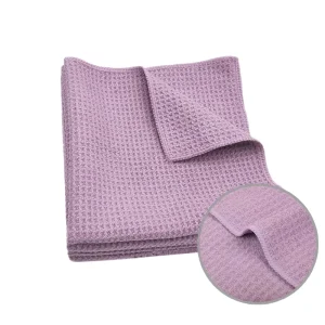 Honeycomb Cloth Waffle Type Eco Friendly Quick Dry Knitted Solid Color Polyester Dish Towel for Home Use